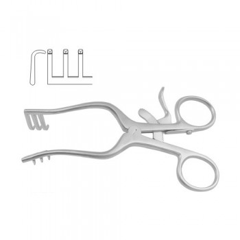 Weitlaner-Wullstein Self Retaining Retractor 3 x 3 Blunt Prongs Stainless Steel, 13 cm - 5"